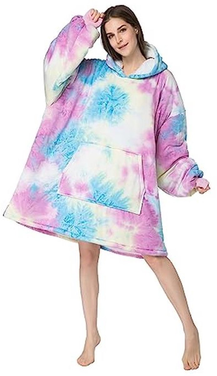 Dekenhoodie Oversized voor Volwassenen - Zachte en Warme Sherpa Fleece