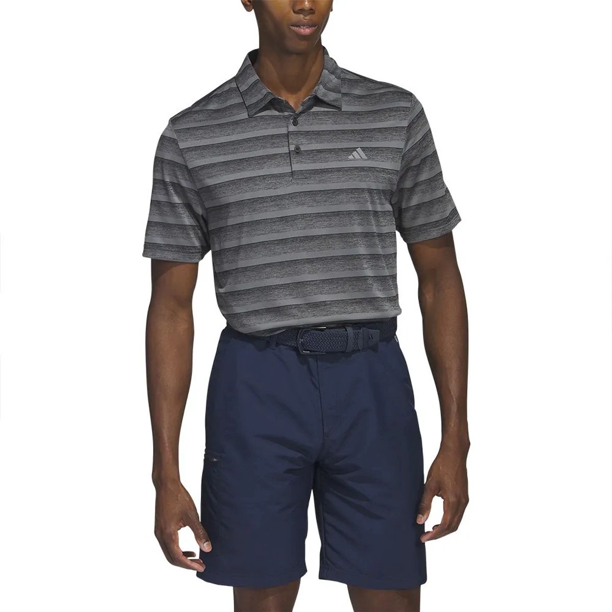Adidas 2 Color Stripe Lc Korte Mouw Poloshirt S Man Zwart