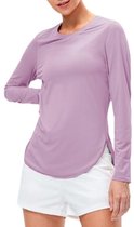 Dames Lange Mouw Sportshirt UPF 50+ UV Bescherming Sneldrogend Hiking Shirt Lichtgewicht Ademend Functioneel T-shirt