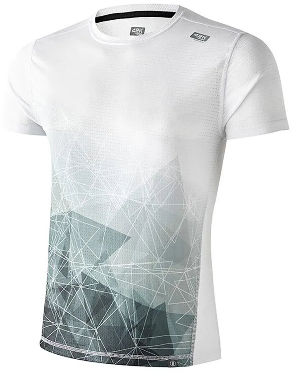 42k Running Elements Recycled T-shirt Met Korte Mouwen Grijs L Man