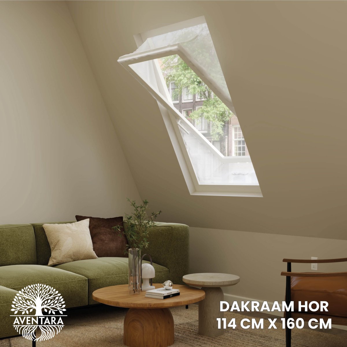 Aventara Dakraam Hor - 114 x 160 cm – Geschikt voor Velux: SK10 (GGL 610, s10) Fakro/Optilight: Maatcode 50 Insect Raamhor - Insecten Plissé - Vliegenhor – Gaas - Inbouw Zonder boren Wit 114 x 160