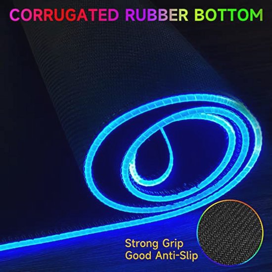 Grote RGB Gaming Muismat met 16 Verlichtingsmodi - Waterdicht, Antislip, Vlekbestendig - 80 x 29 cm van Merkloos — afbeelding 2