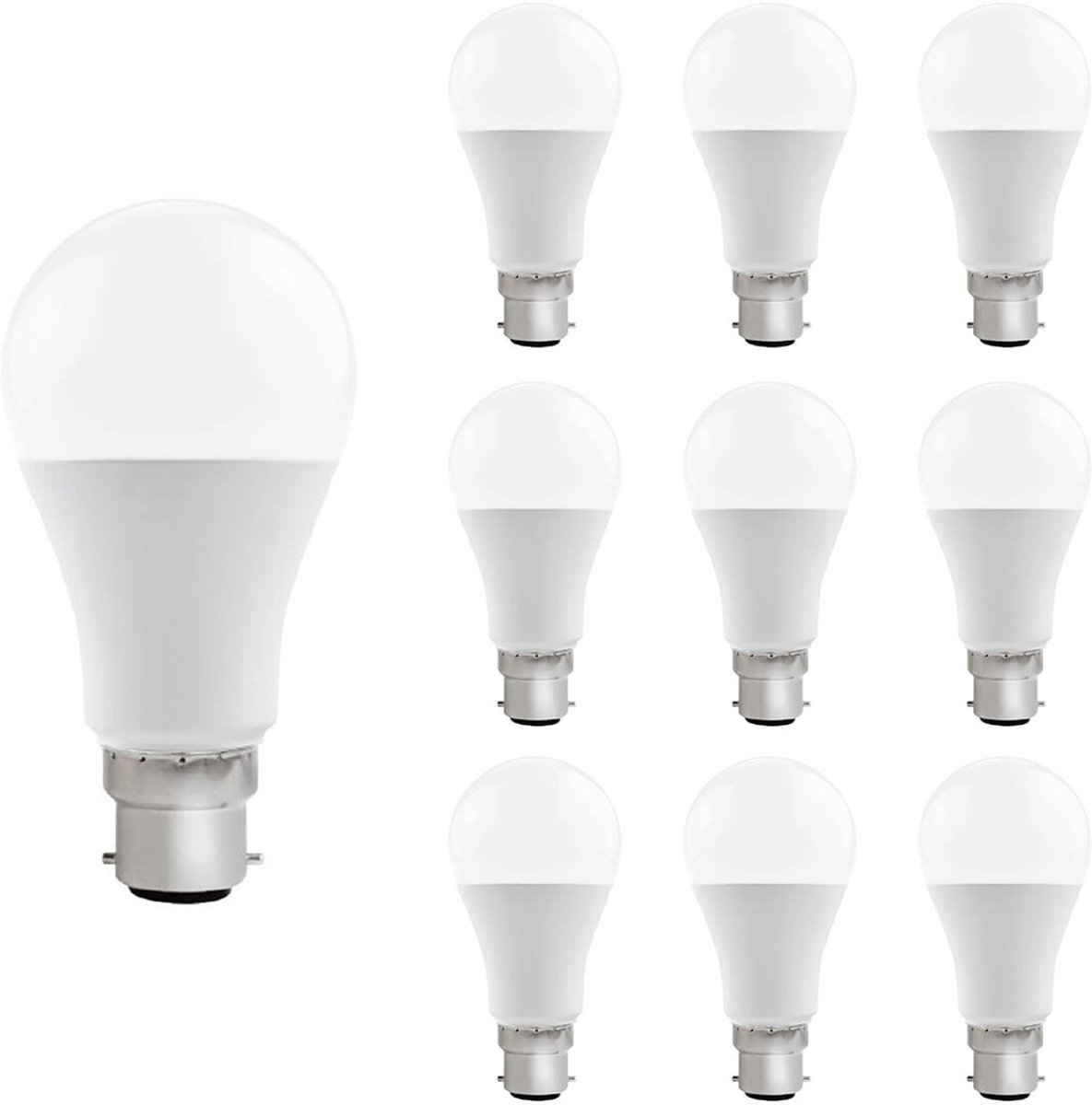 VITO LED Lamp A60 B22 - 15W (vervangt 100W) - 1335lm - 2700K - 220-240V - Ø50mm - Energiezuinig - 10 stuks