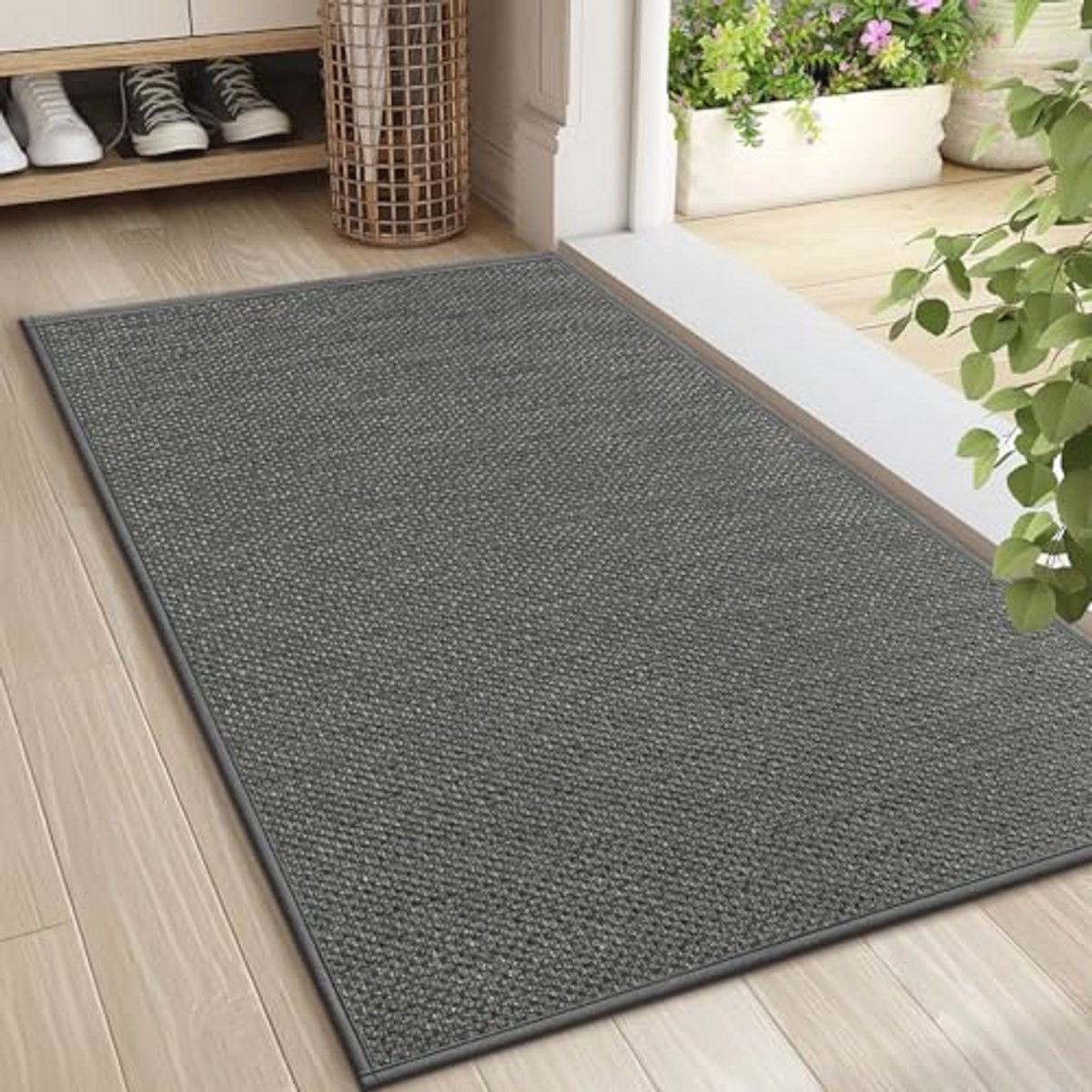 Antislip Binnendeurmat 60 x 90 cm - Wasbare Vuilvangmat - Dunne Absorberende Entreekleed v