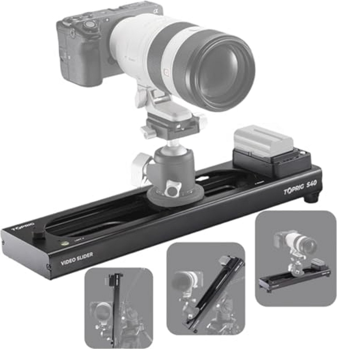 Gemotoriseerde camera-slider voor professionele fotografie en video-opnames