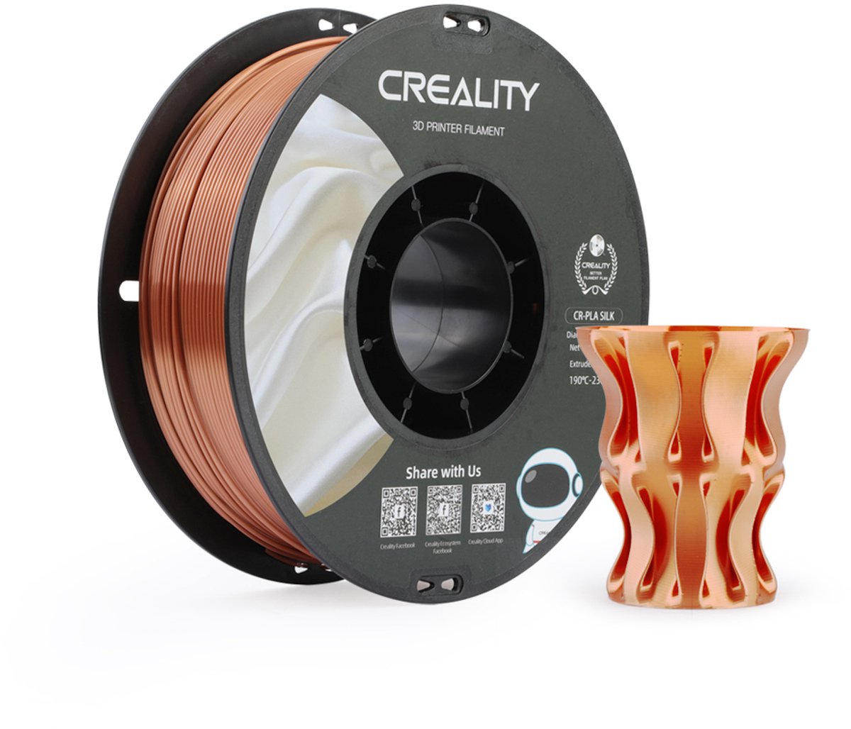 3d filament creality pla 1.75mm silk rood kpr 1kg