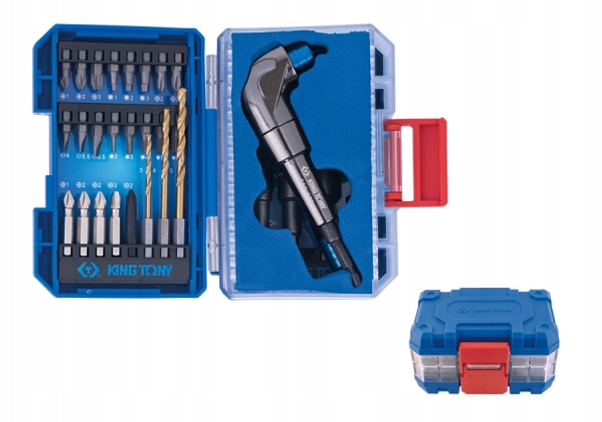 King Tony 45-delige bitset 1/4" - mixbits, boren en adapters