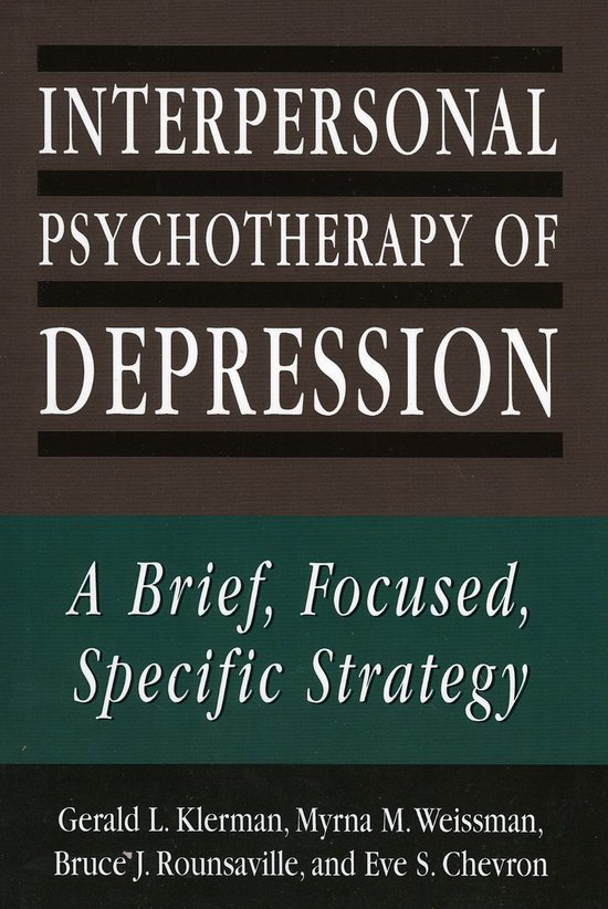 Interpersonal Psychotherapy of Depression - cover