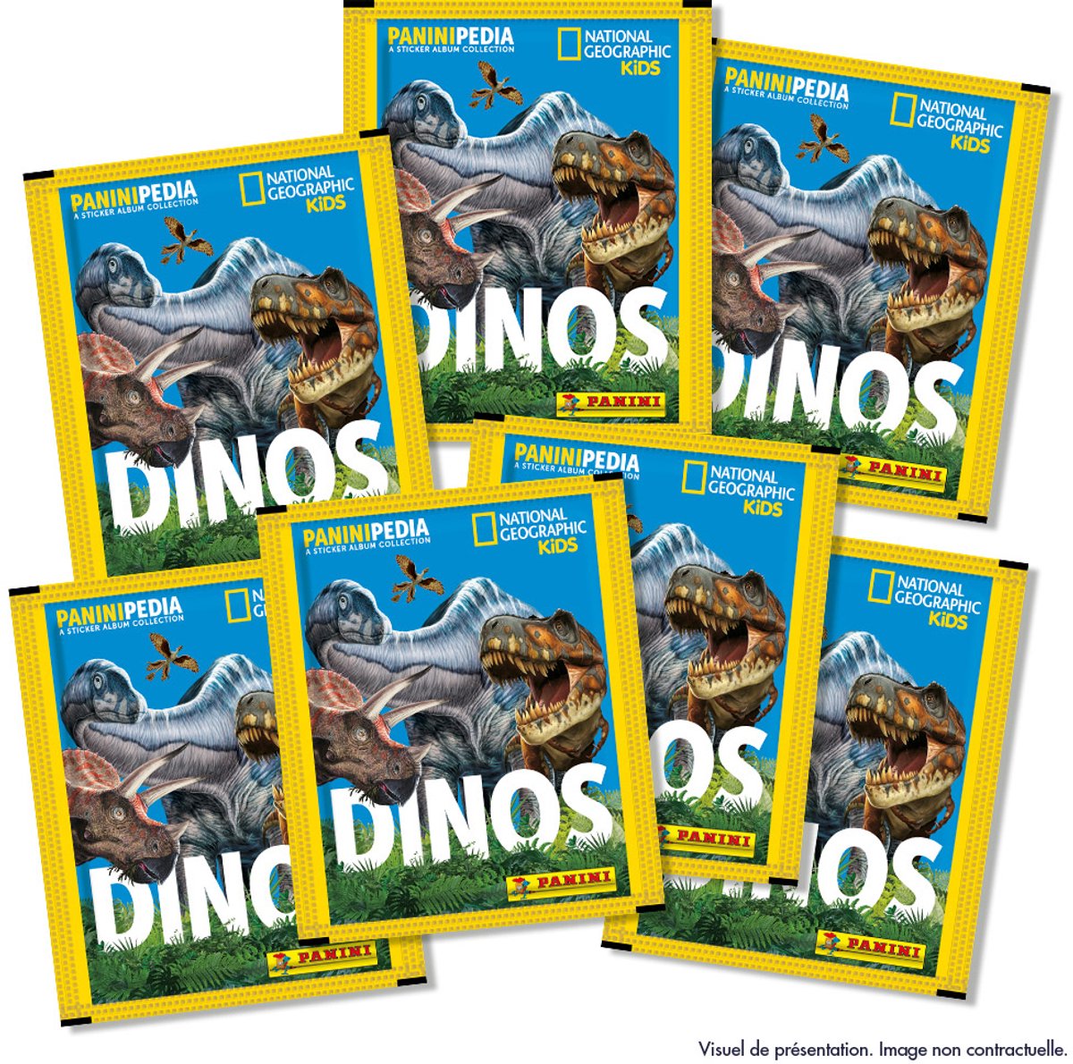 Verzamelkaarten - PANINI - DINOS NATIONAL GEOGRAPHIC KIDS - PANINIPEDIA - Blisterverpakking 7 zakken