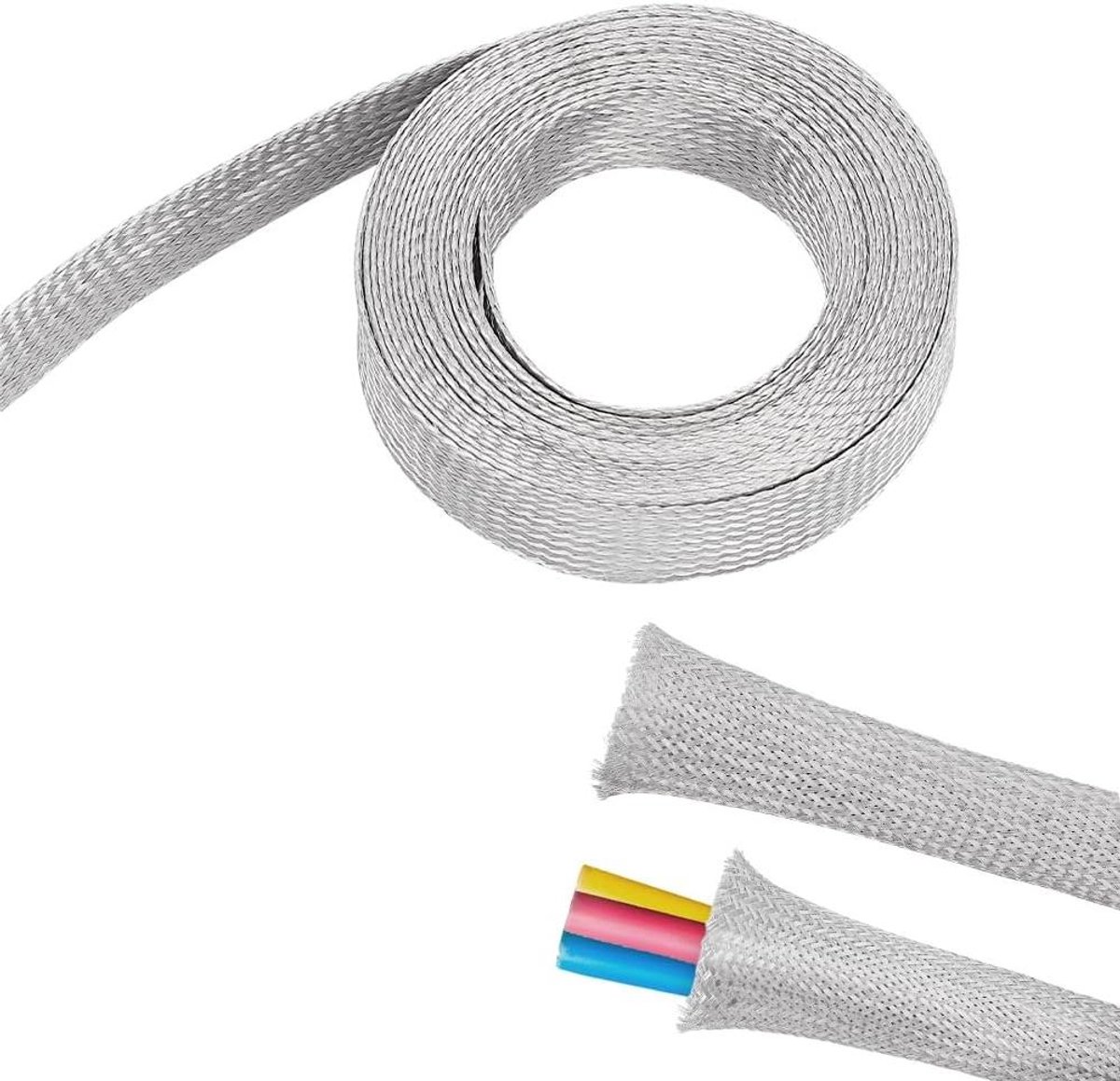 TTGoods - RVS Gevlochten Sleeving 13.12 Voeten Kabel Draad Afscherming Mouw