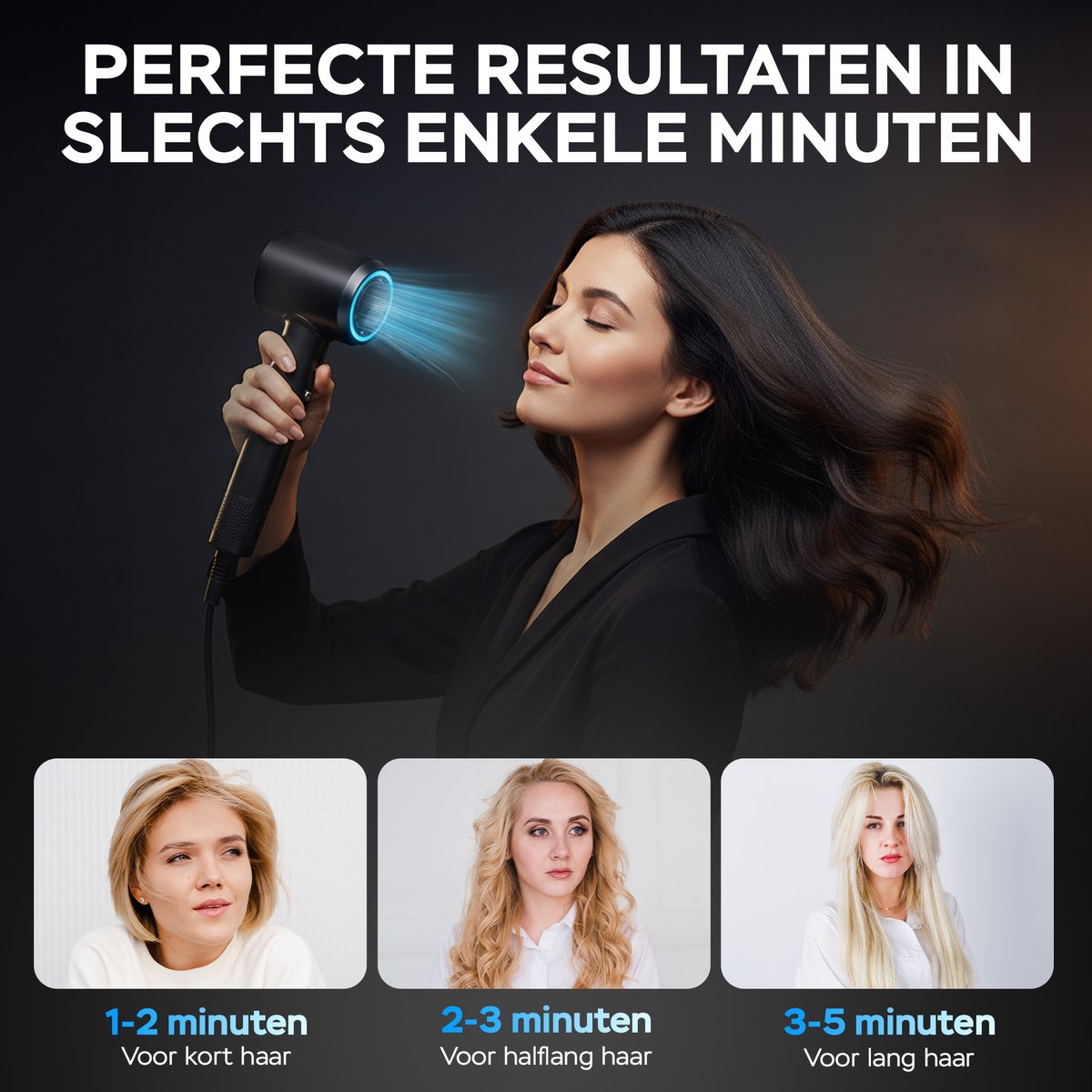 Strolox Ionische Föhn – LED Display & 5 Opzetstukken thumbnail 5