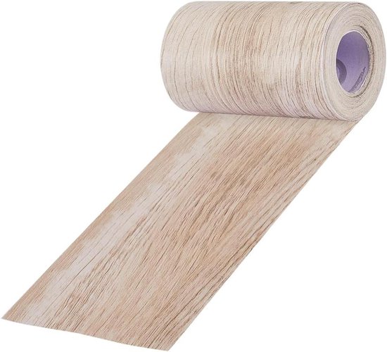 Zfseyuh Houtlook plakband bruin - realistische houtnerfreparatie voor meubels, vloeren, kast - eiken 5,7 cm x 4,57 m (donkerbruin