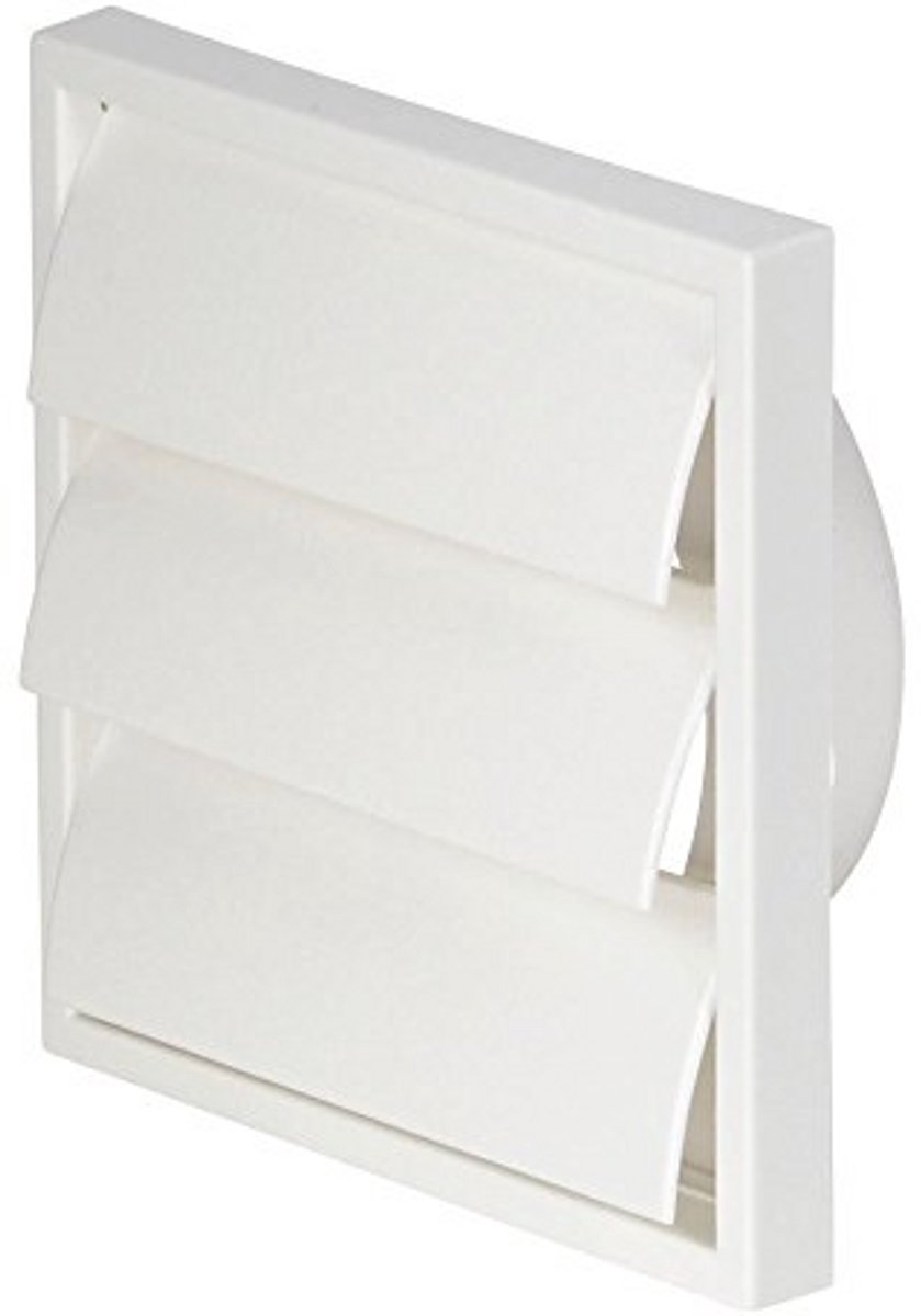 Zwaartekrachtflap 150mm Wit - Luchtstroom Rooster