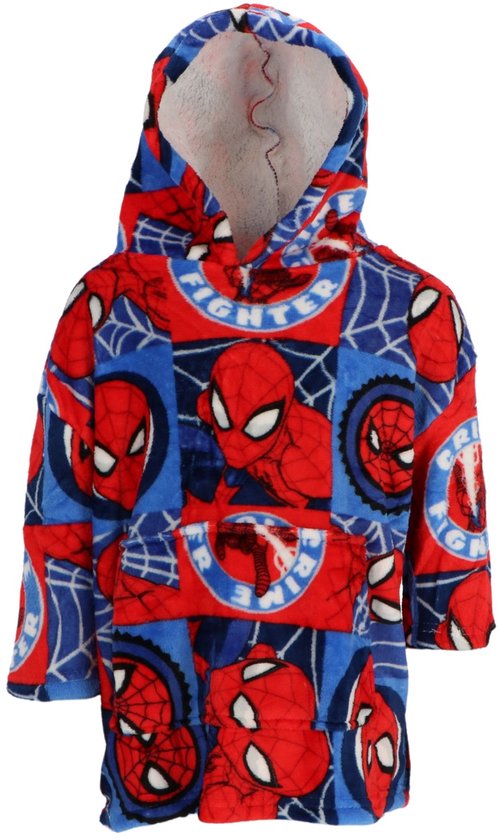 Couverture à capuche Spiderman - 3-6 ans - Polyester - Enfants - Rouge/ Blauw