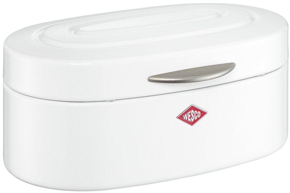 WESCO Single Elly Broodtrommel | 8,5 Liter | Metaal - Wit | Broodbewaardoos