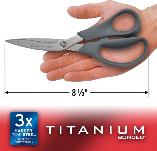 Titanium Versterkte Gebogen Schaar met Afneembare Handvatten - 20 cm van Merkloos	 — afbeelding 2