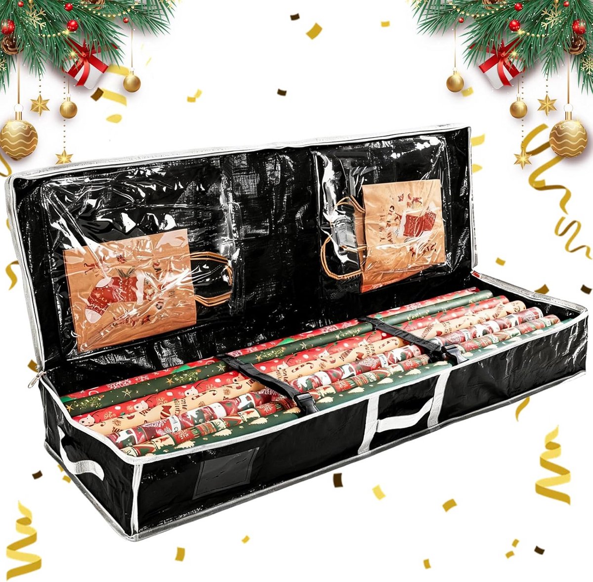 Opbergtas voor cadeaupapierrollen