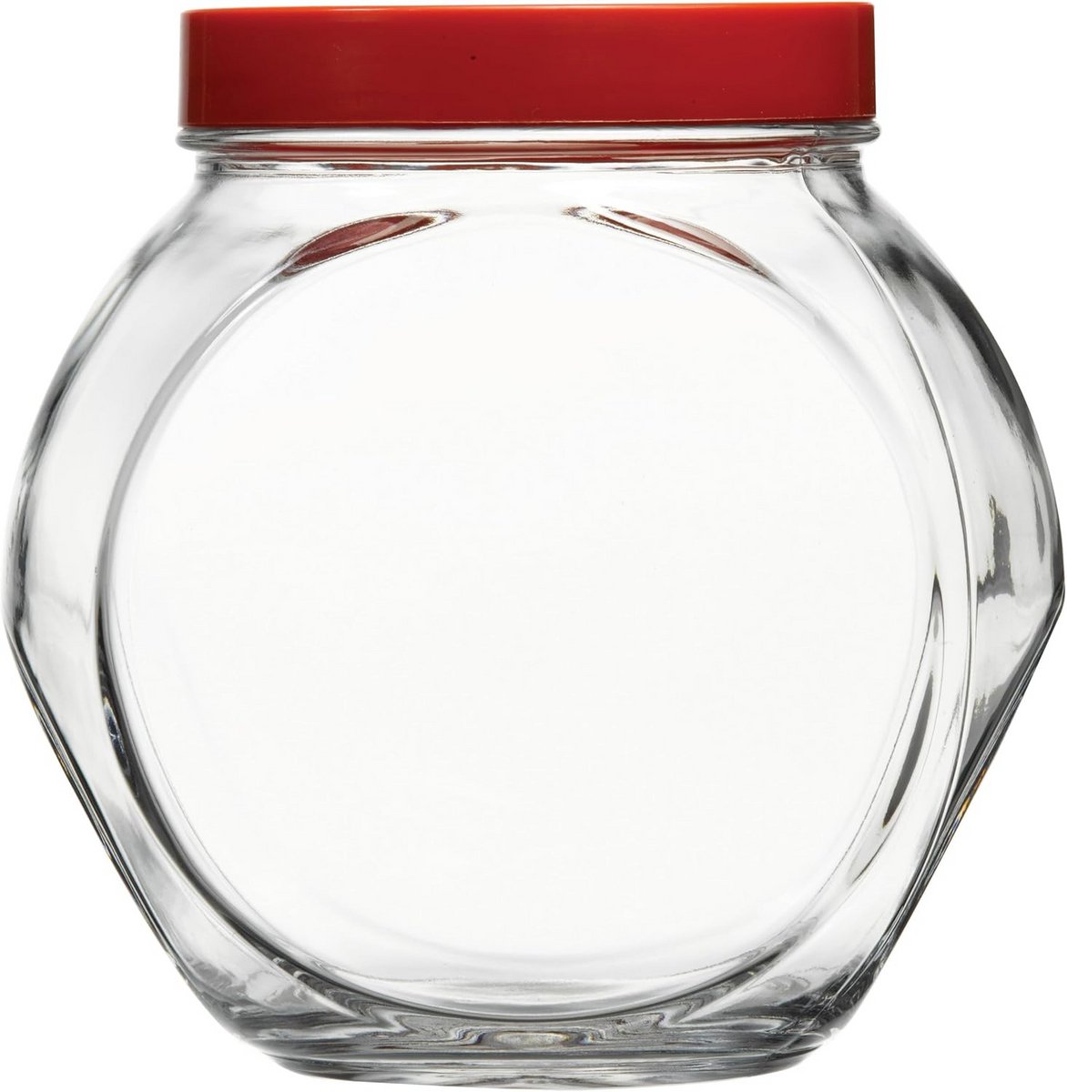 Glazen pot met houten deksel 1,5 liter