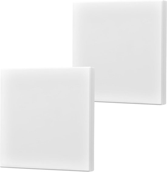 UFURMATE Blanco afdekplaat, 2 stuks 8,6 cm x 8,6 cm plastic schroefloze blanco wandplaat, één bende blanco apparaat, stopcontact, elektrische afdekkingen voor ongebruikte stopcontacten of schakelaars