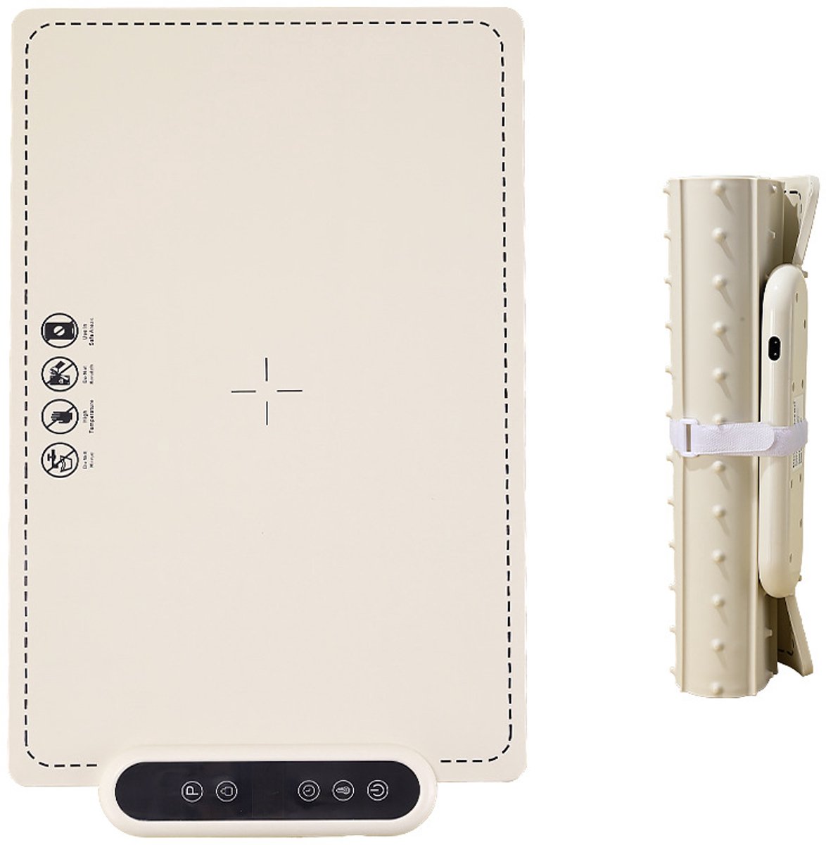 Elektrische Verwarmde Serverplaat - 3 Zones Verwarmingsmat 38x60 cm - Opvouwbaar en Regelbaar - Siliconen voor Feesten - EU Stekker