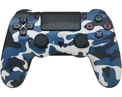 Draadloze Gaming Controller V2 - Geschikt voor Playstation 4 / PS4 - Camouflage Blauw