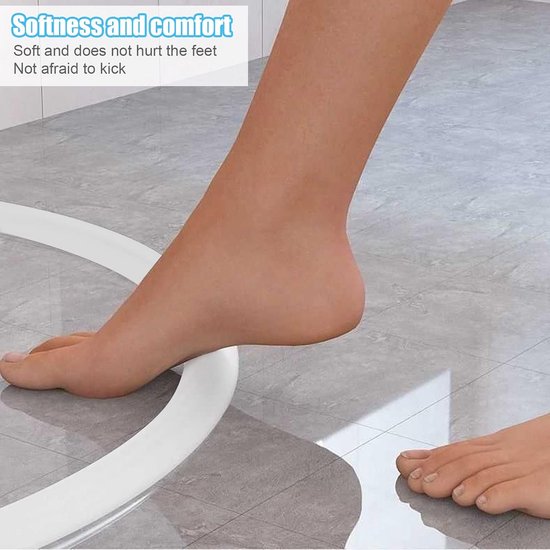 Enigmaire Waterstrip voor douche, waterstopper, douche, waterbescherming, siliconen waterstopper, douche, waterbescherming, zelfklevende waterbeschermingsstrip, douchedrempel, doucheafdichting, voor