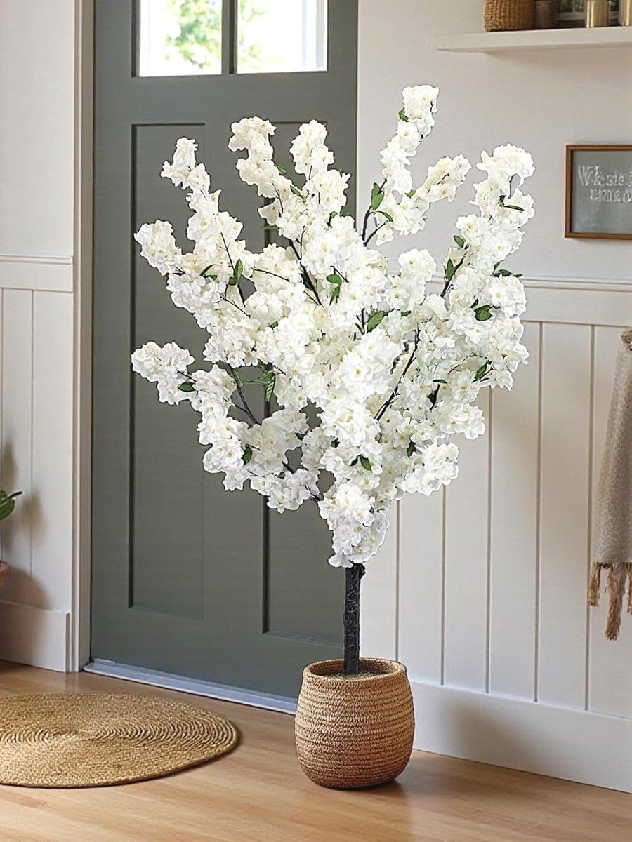 Kunstmatige Kersenbloesemboom 120 cm - Onderhoudsvrije Kamerplant voor Huisdecoratie