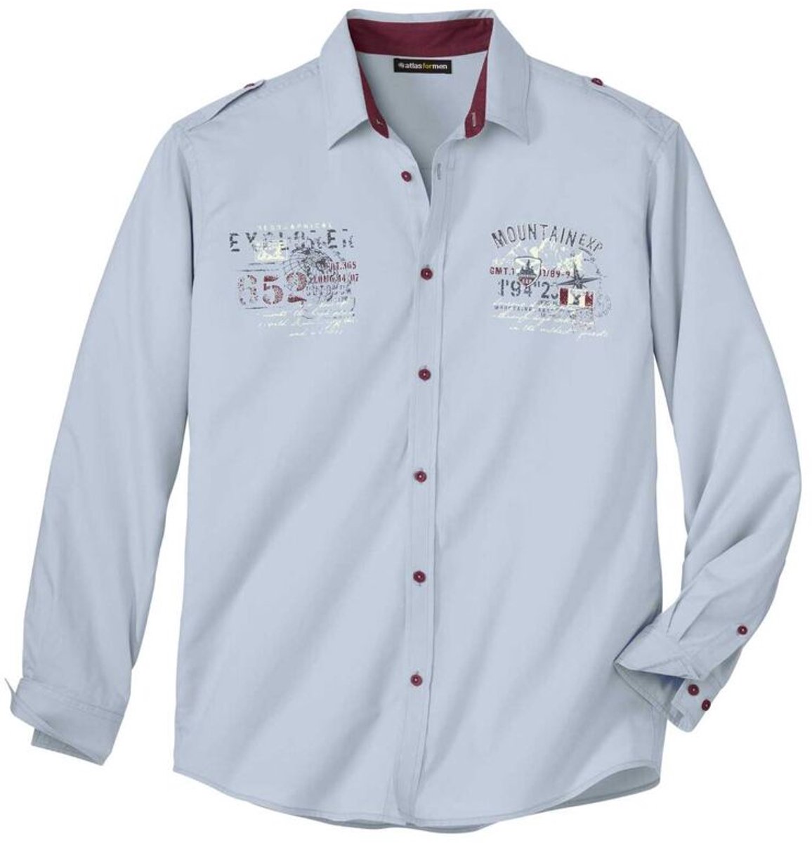 ATLAS FOR MEN - Pilotenoverhemd Mountain Exploration - Heren - Verkrijgbaar in grote maten - M