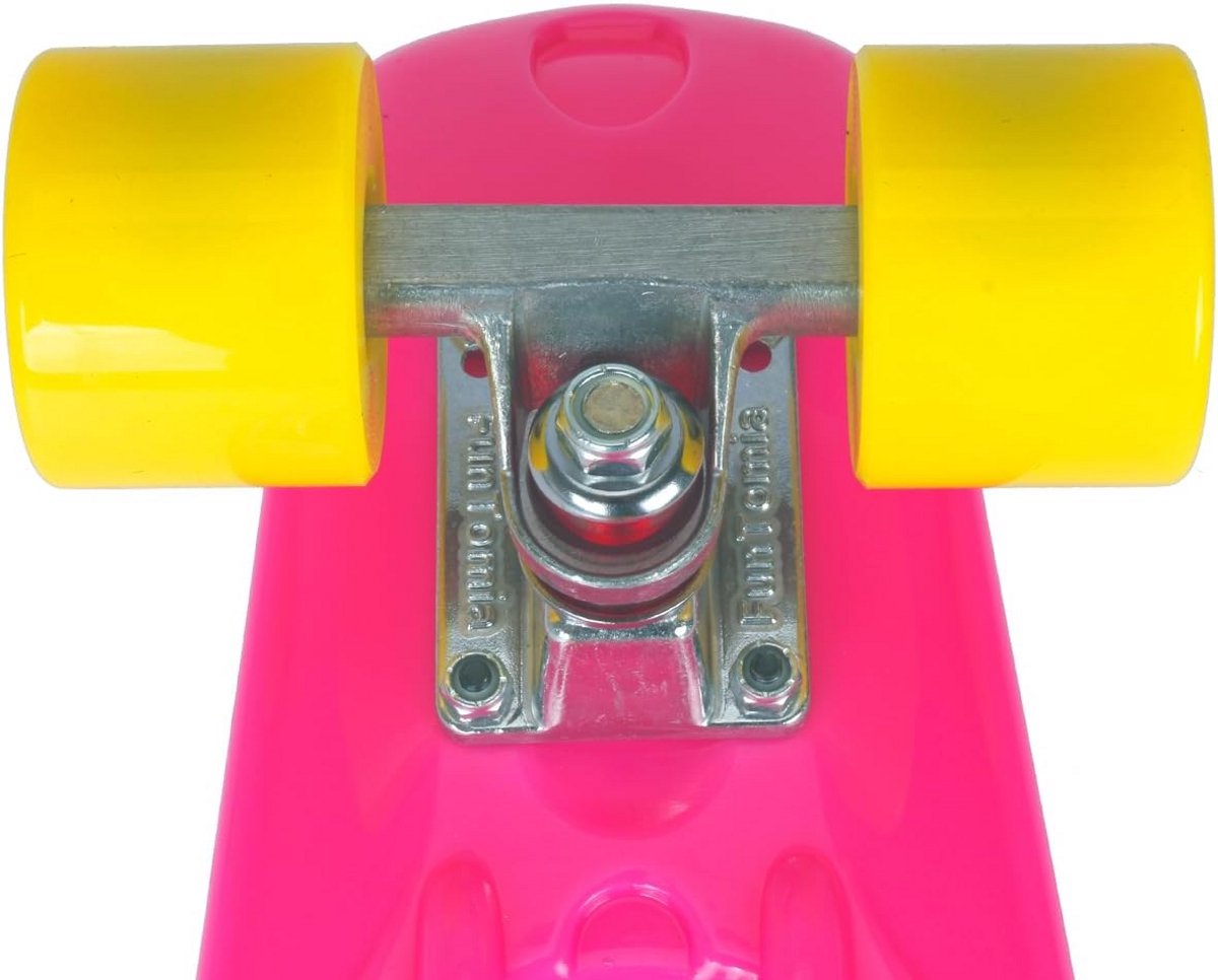Mini Cruiser Skateboard 57 cm met of zonder LED Wielen Aluminium Trucks Geel