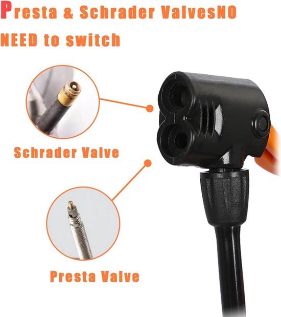 Draagbare fietspomp - mini-staande pomp - 1 stuk - zwart — afbeelding 2