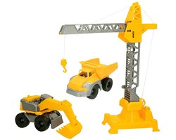 Colorbaby Set Van 2 Voertuigen En 2 Bouwmachines Geel Kinderen