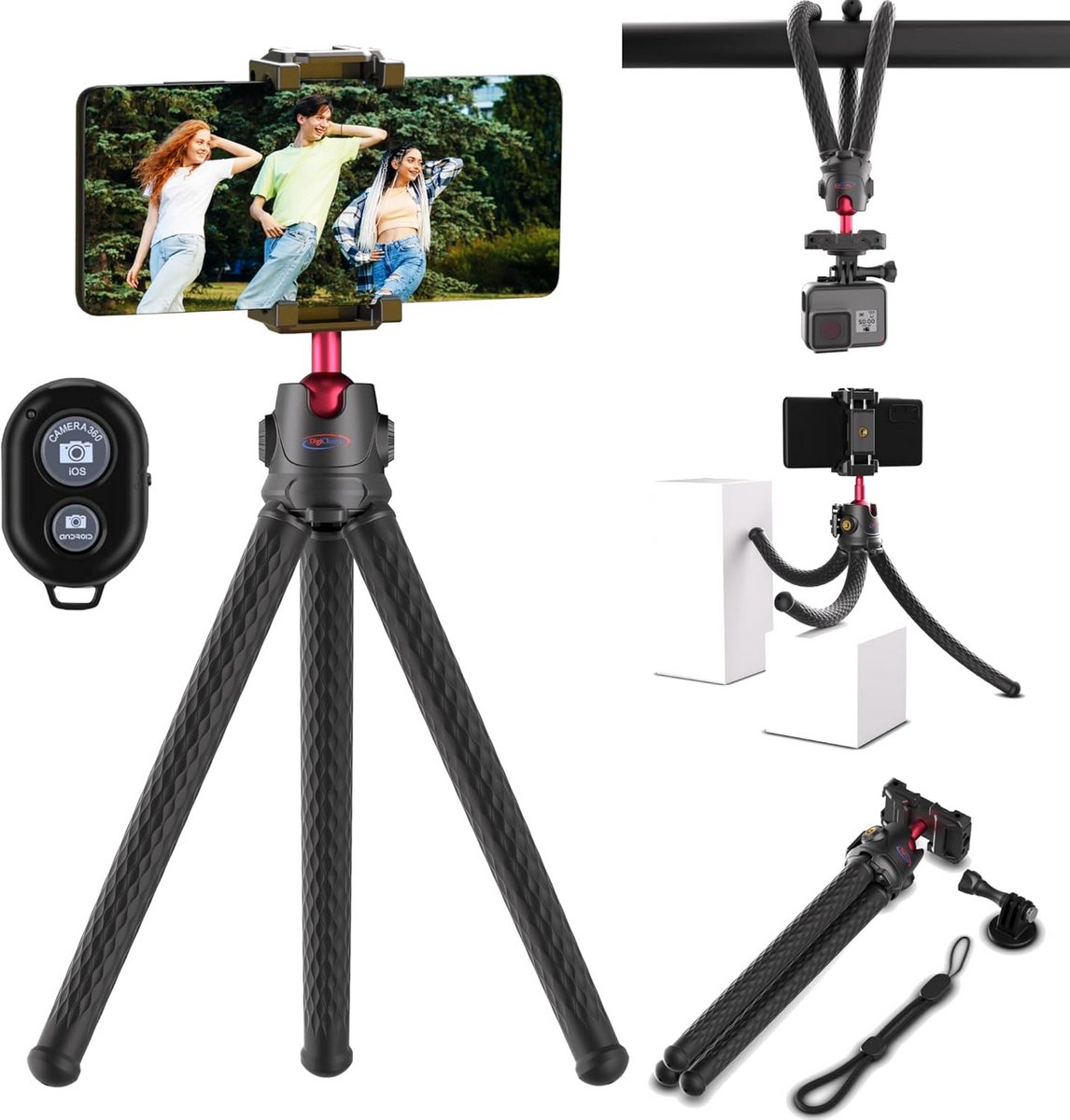Flexibel statief voor smartphone en camera - Draaibaar voor vloggen en livestreaming