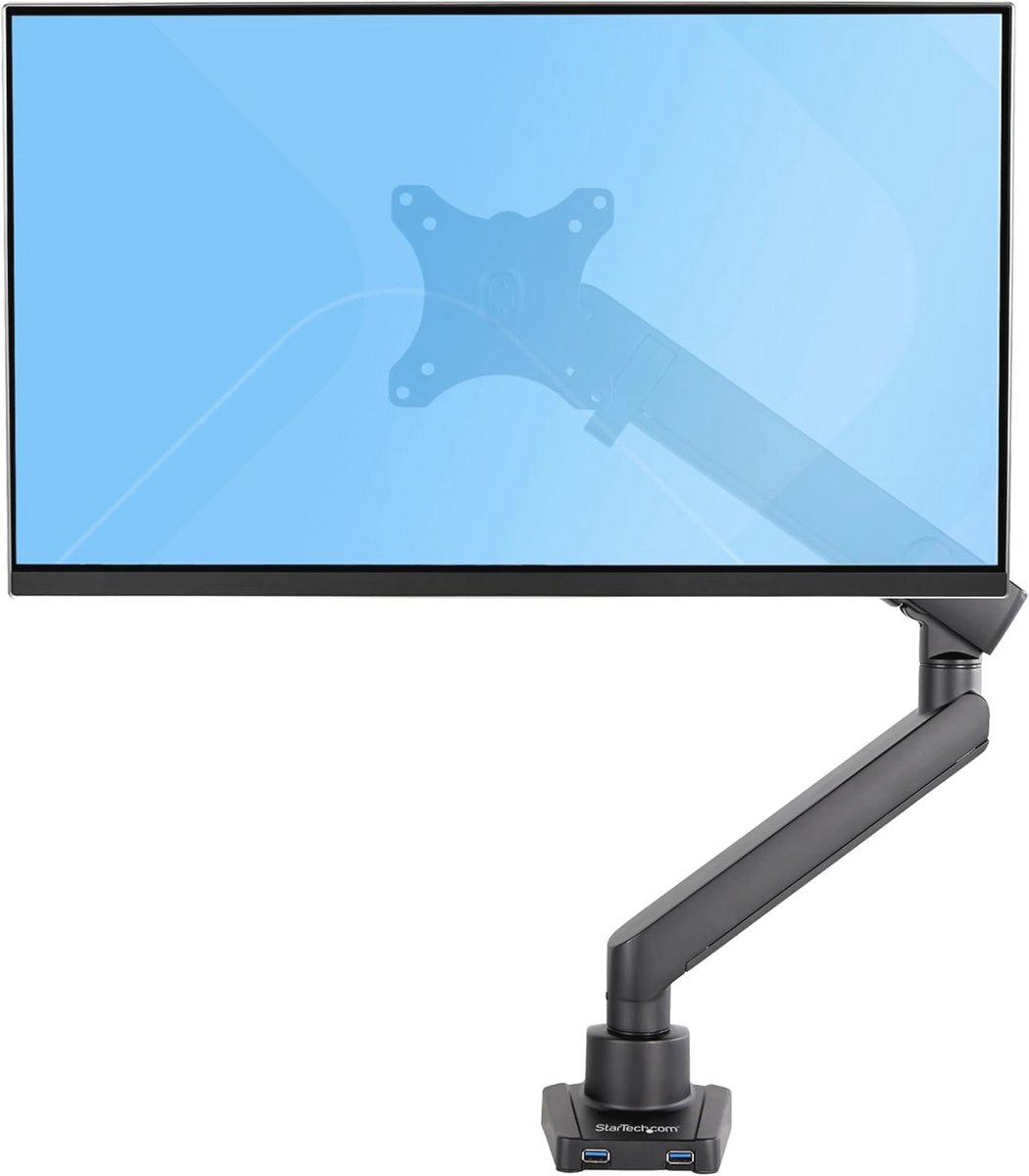 Verstelbare Monitorarm met 2x USB 3.0 Poorten - Ergonomische VESA Bevestiging voor 17" tot 34" Schermen tot 8kg