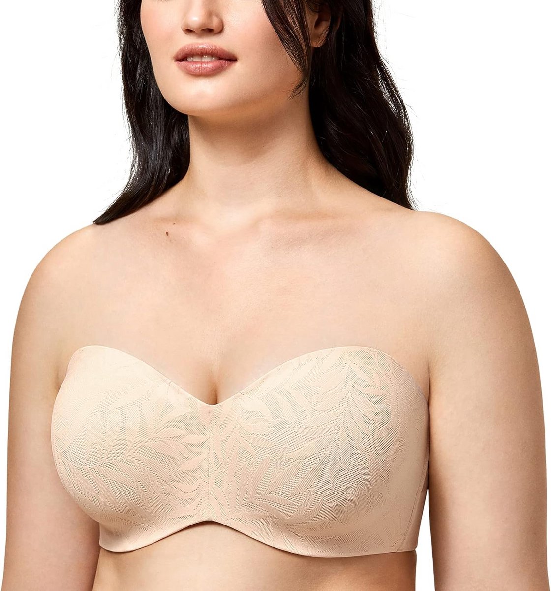 Strapless BH Grote Maten met Beugel en Kant - Zonder Vulling, Multiway