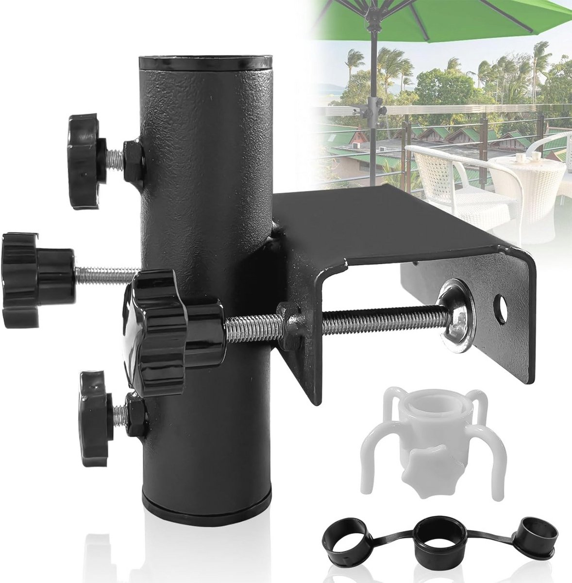 Parasolhouder voor Balkon - Ruimtebesparende Oplossing voor Tuin en Balkon