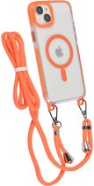 Étui de téléphone TUNIQ pour Apple iPhone 15 Plus - Étui de protection MagSafe avec cordon - Oranje