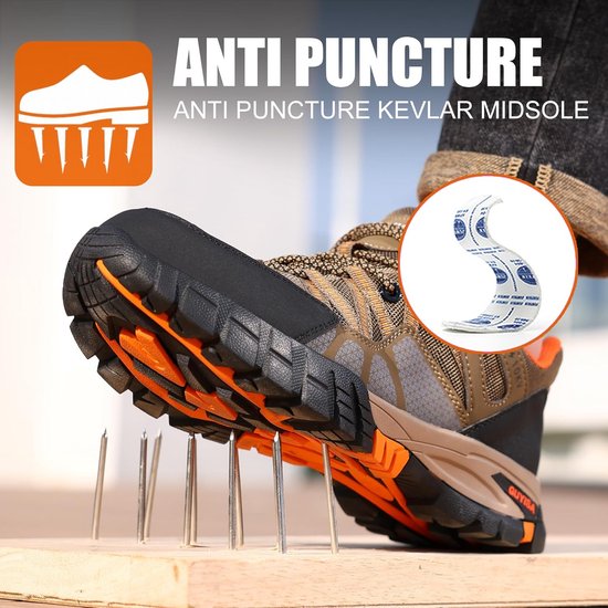 Heren - Antislip zool - Hoog - Lente schoenen Werkschoenen