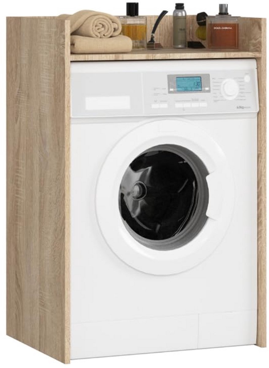 Wasmachinekast 97,5 x 64 x 50 cm voor Wasmachine en Wasdroger - Hoge Badkamerkast