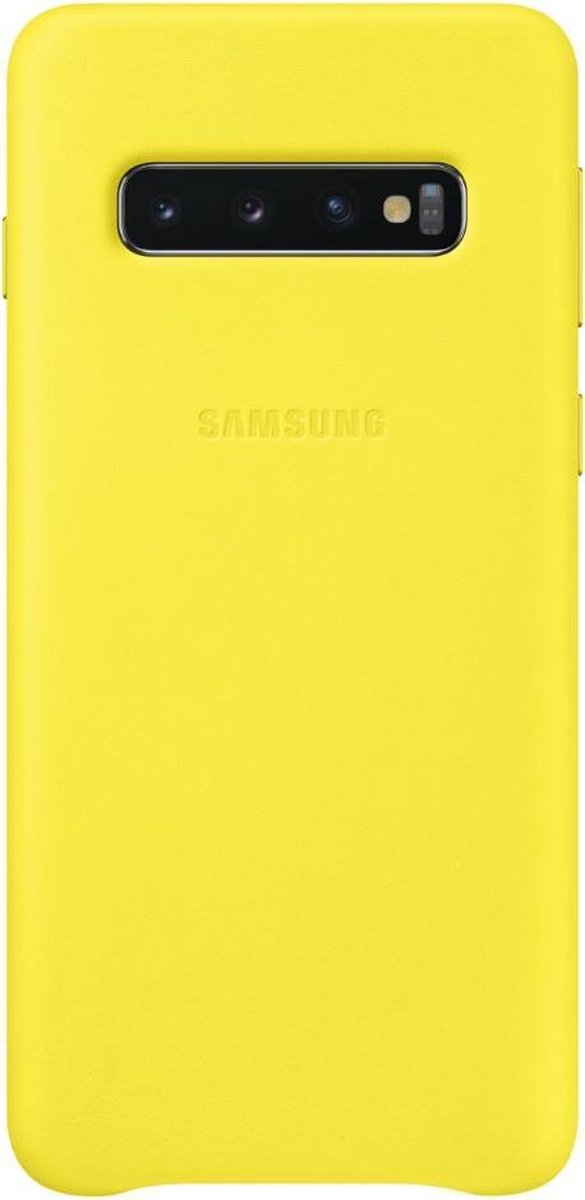 Samsung Lederen Cover - voor Samsung Galaxy S10 - geel