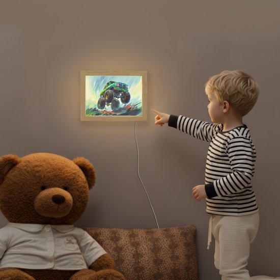 Lichtbak met kabel 15 x 20 cm Jungle - Luipaard van Merkloos — afbeelding 5