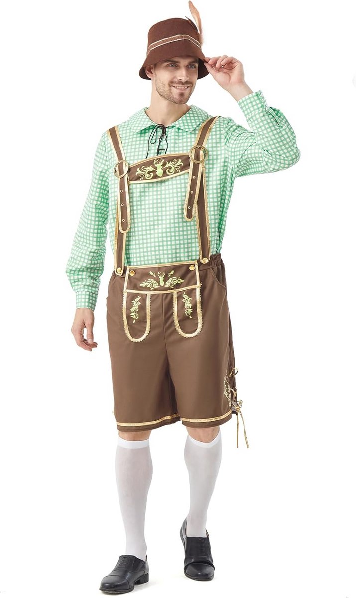 Beiers kostuum voor heren - Lederhosen set voor Oktoberfest, Halloween en carnaval