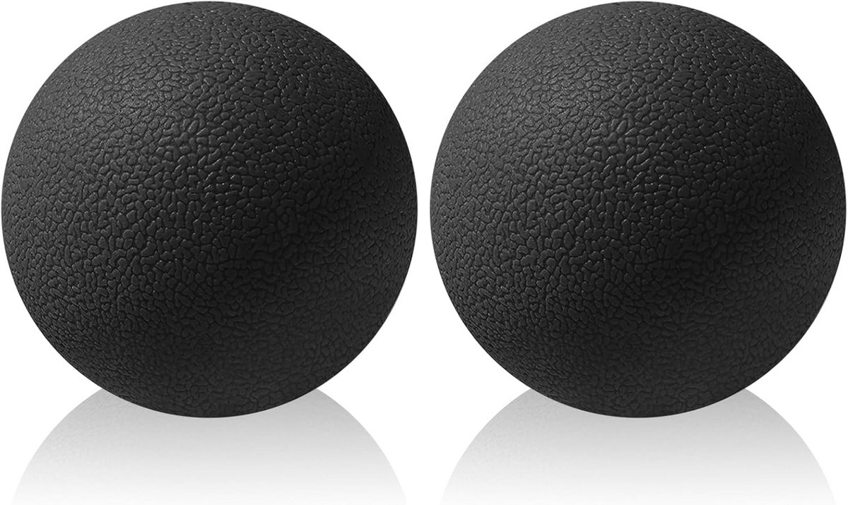Zwarte Massageballen Set van 2 voor Spierontspanning en Triggerpointmassage