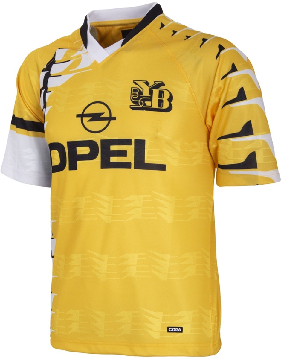 COPA - BSC Young Boys 1994/96 Retro Voetbalshirt - Heren - Zwart - Geel - S
