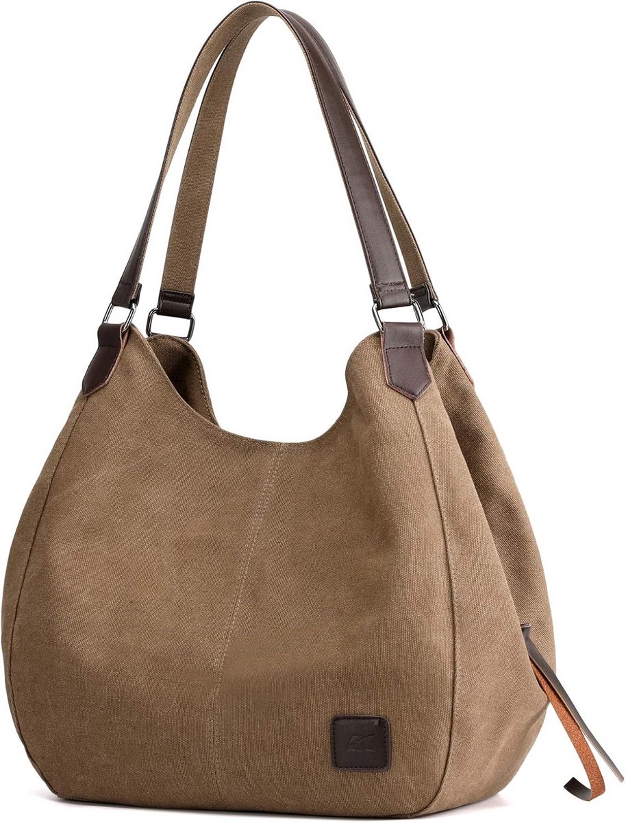 Dames Schoudertas Katoen Canvas Hobo Tas Ruime Tote Shopper