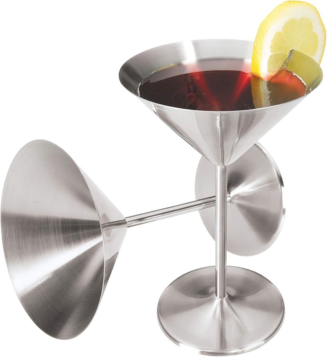 Martini Glazen RVS - Set van 2 - Stijlvol Cocktailglas