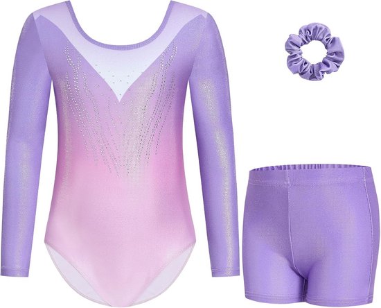 Gogokids Gymnastiekset voor meisjes, 3-delig, turnpakje voor kinderen Gogokids Gymnastiekset voor meisjes, 3-delig, turnpakje voor kinderen