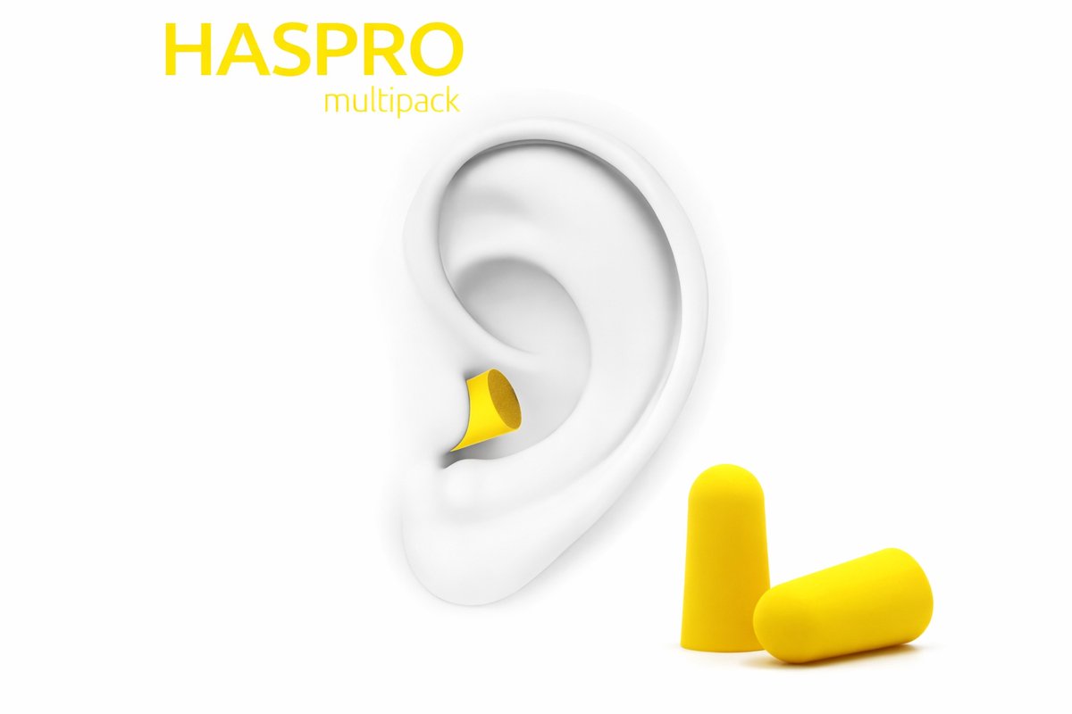 Haspro Universele Multi10 Oordopjes - 10 Paar Geel