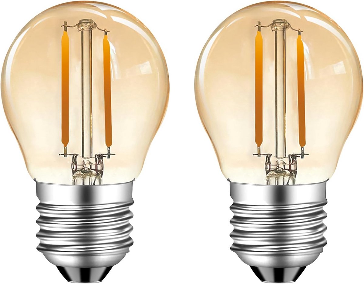 Vintage E27 2W warmwitte LED-lampen 2 stuks - 180 lumen vervangt 15W