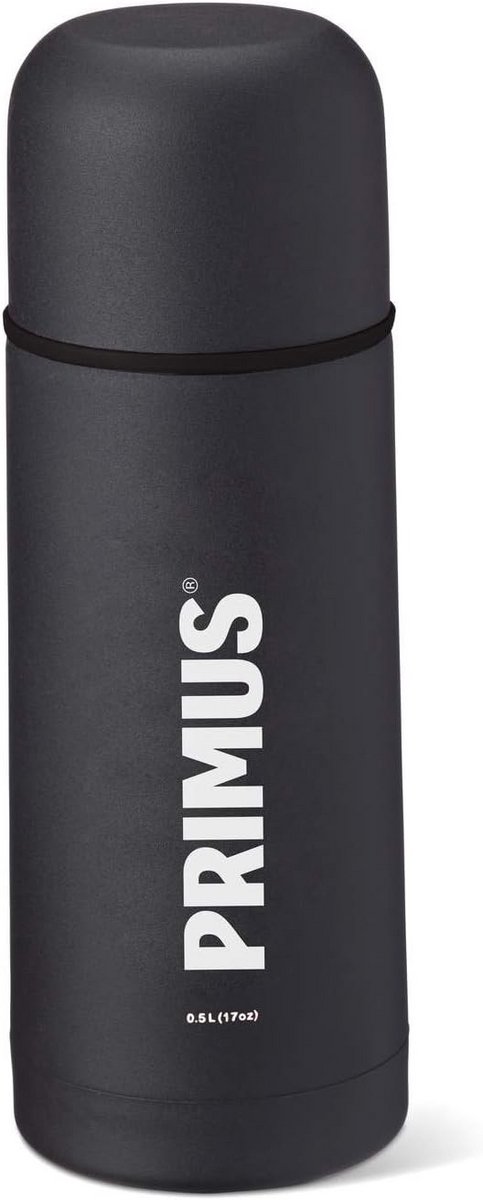 RVS Thermosfles 500 ml Zwart - Dubbelwandig & Lekdicht - Drinkfles voor Onderweg