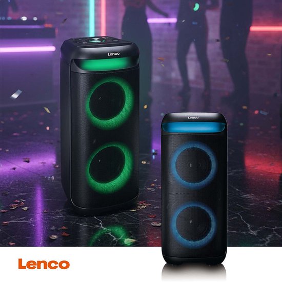Lenco Bluetooth Party Speaker - PA-210BK - 100W - 12 uur accu - TWS - LED-Lichteffecten van Merkloos — afbeelding 5